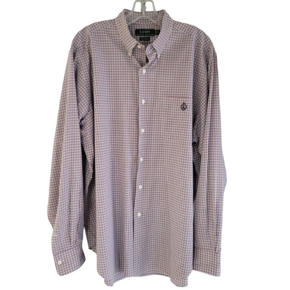 Lauren Ralph Lauren Long Sleeve Button Down Shirt Size 16.5 34/35 - Picture 2 of 6